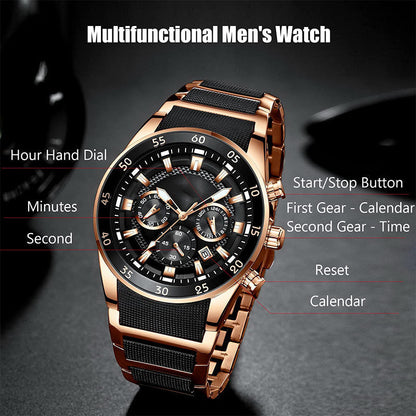 🚀Tijdelijke halfjaarlijkse uitverkoop🚀Multifunctioneel herenhorloge met waterdicht uurwerk
