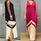 Trendy mouwloze colorblock splitjurk voor dames