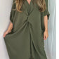 Short Sleeve Maxi Dress With Knot Detail