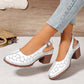 Damesmode Holle Uit Chunky Hoge Hak Sandalen