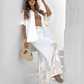 Casual flowy shirt- en broekset voor dames