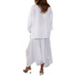 Casual effenkleurige losse top- en rokset