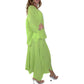 Casual effenkleurige losse top- en rokset