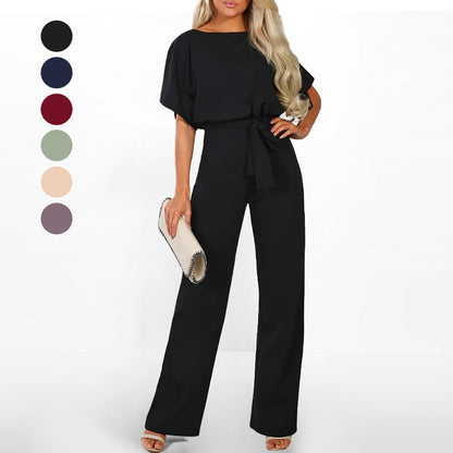 Jumpsuit met Hoge Taille en Wijde Pijpen voor Dames