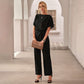Jumpsuit met Hoge Taille en Wijde Pijpen voor Dames