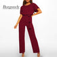 Jumpsuit met Hoge Taille en Wijde Pijpen voor Dames