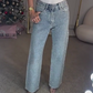 💝2025 Hot Sale - 50% korting🔥Jeans met rechte pijpen en strass-steentjes