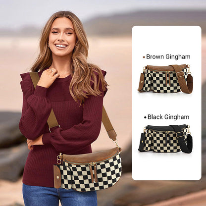 🍂Damesmodetrend PU leren crossbodytas✨