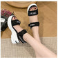 Casual open teen sandalen met sleehak voor dames
