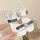 Casual open teen sandalen met sleehak voor dames