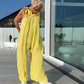 🍃Halter-hals & wijde jumpsuit