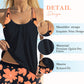2-delige badmodeset met print tankini en shorts voor dames