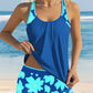 2-delige badmodeset met print tankini en shorts voor dames