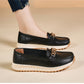 Elegante single -colored loafer voor vrouwen met een dikke zool