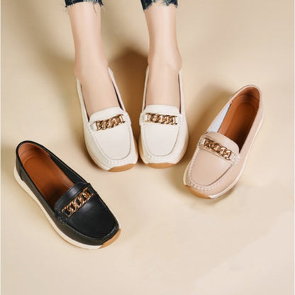 Elegante single -colored loafer voor vrouwen met een dikke zool