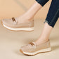 Elegante single -colored loafer voor vrouwen met een dikke zool