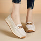 Elegante single -colored loafer voor vrouwen met een dikke zool