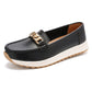 Elegante single -colored loafer voor vrouwen met een dikke zool