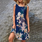 Dames elegante gedrukte mouwloze korte jurk
