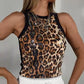 Pailletten ronde nek mode top