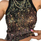 Pailletten ronde nek mode top