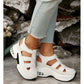 Zomersandalen met gesloten en dikke zool voor vrouwen