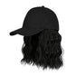 2-in-1 Curly Hair Baseball Cap Pruik