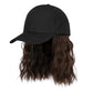 2-in-1 Curly Hair Baseball Cap Pruik