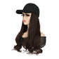 2-in-1 Curly Hair Baseball Cap Pruik
