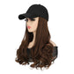 2-in-1 Curly Hair Baseball Cap Pruik