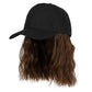 2-in-1 Curly Hair Baseball Cap Pruik