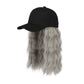 2-in-1 Curly Hair Baseball Cap Pruik