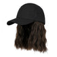 2-in-1 Curly Hair Baseball Cap Pruik