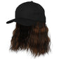 2-in-1 Curly Hair Baseball Cap Pruik