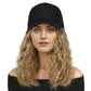 2-in-1 Curly Hair Baseball Cap Pruik