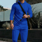 Men's Solid Color Hoodie Tracksuit 2-delige set