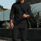 Men's Solid Color Hoodie Tracksuit 2-delige set