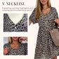 Casual V-hals met dames met korte mouwen met korte mouwen